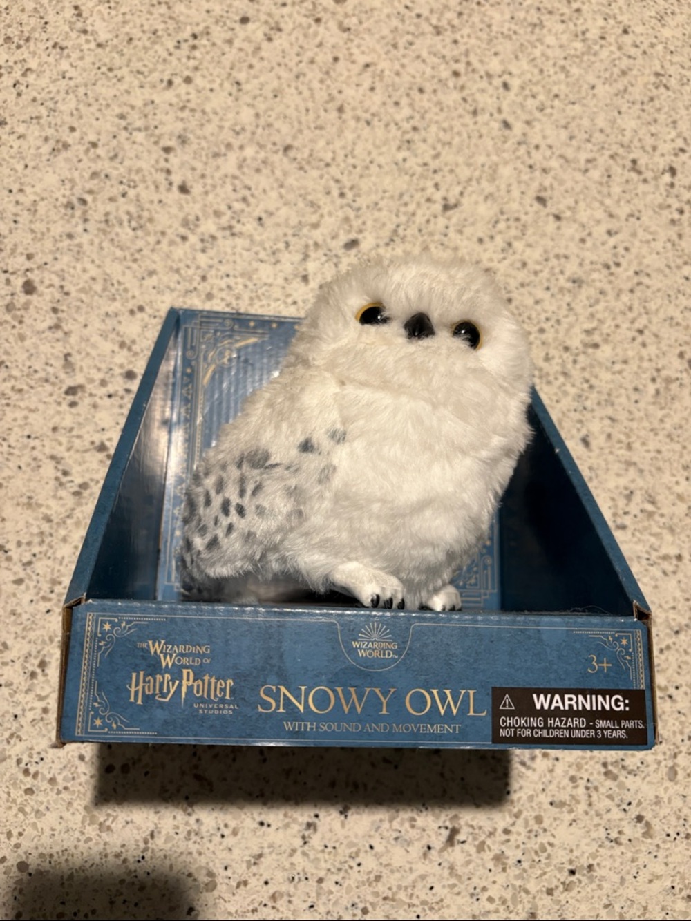 Universal Studios Harry Potter Snowy Owl Plush - White with Gray Spots